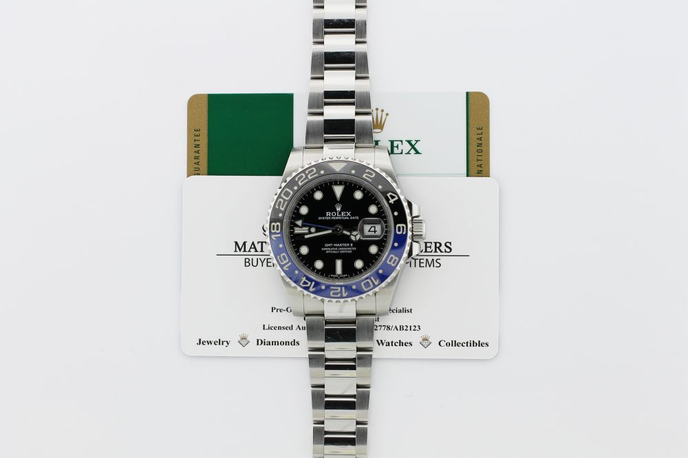 Rolex Steel Ceramic GMT-Master II 116710BLNR "Batman" with Box & Card