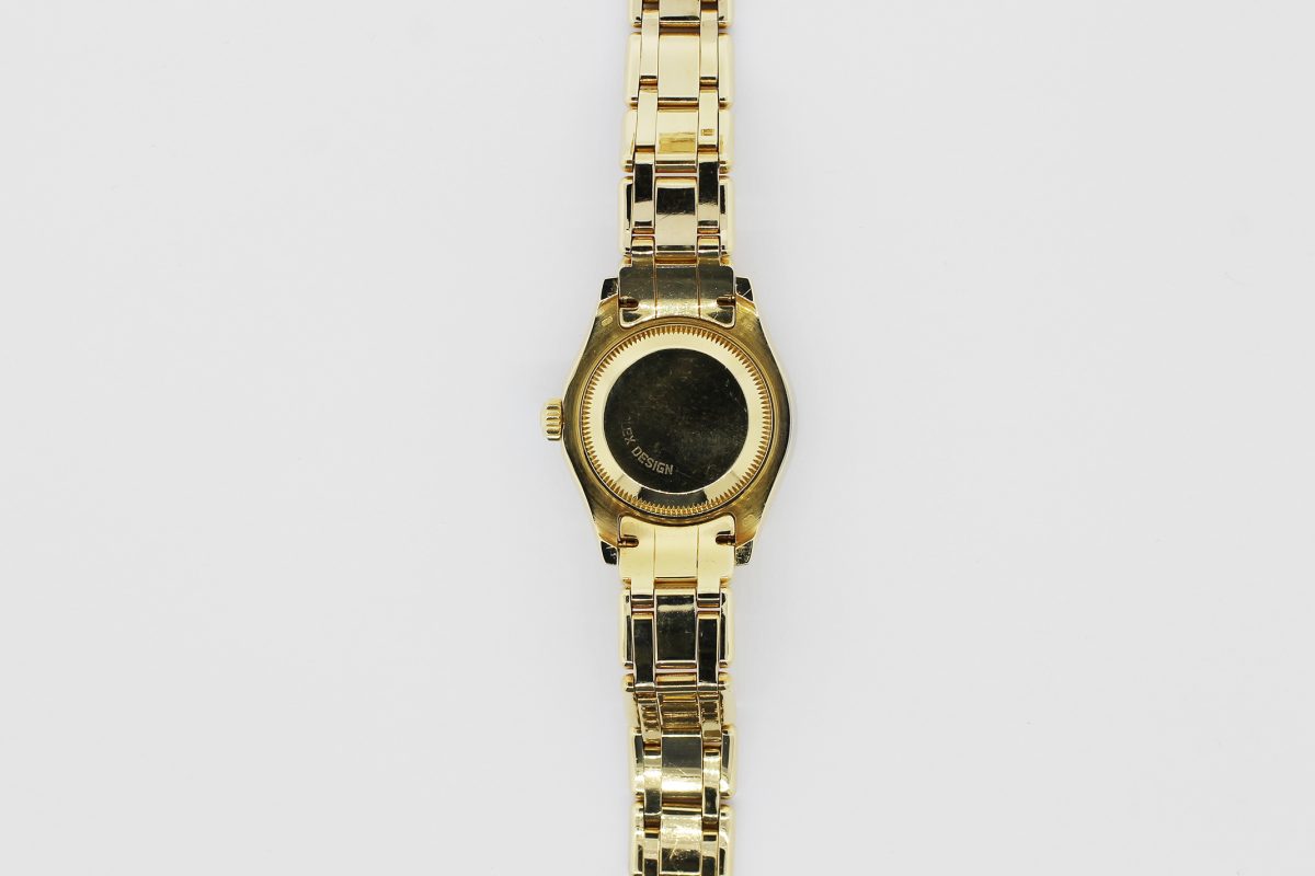 Rolex 18k Yellow Gold Masterpiece Full Factory Emerald Cut Diamond ...