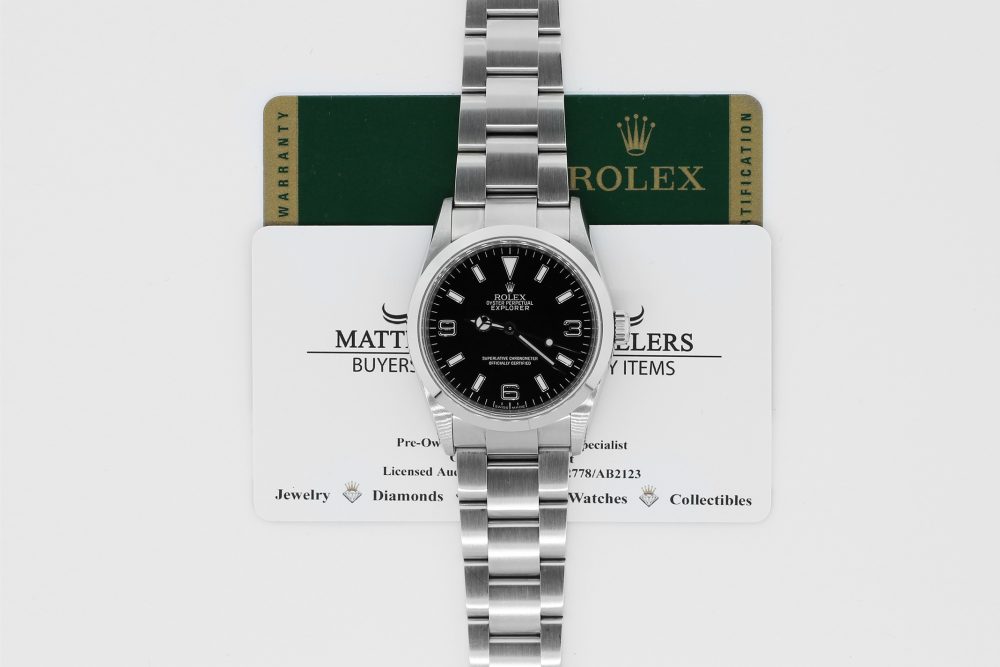 Rolex Steel Explorer 114270 with Box & Card