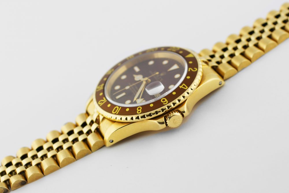 Rolex 18k Yellow Gold GMT-Master 16758 on Jubliee Bracelet