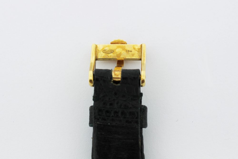 Vintage Rolex Yellow Gold "King Midas" Cellini 4126 on Black Leather Strap