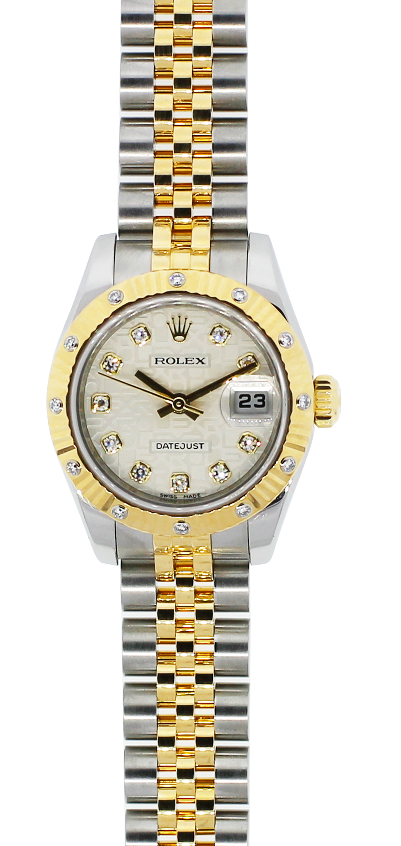 Rolex Two-Tone Datejust Jubilee Diamond Dial Model 179313 with Box & Booklets